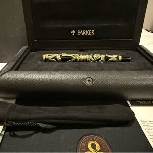 Gorgeous Limited Edition 18k and Emerald Parker Duofold Pen